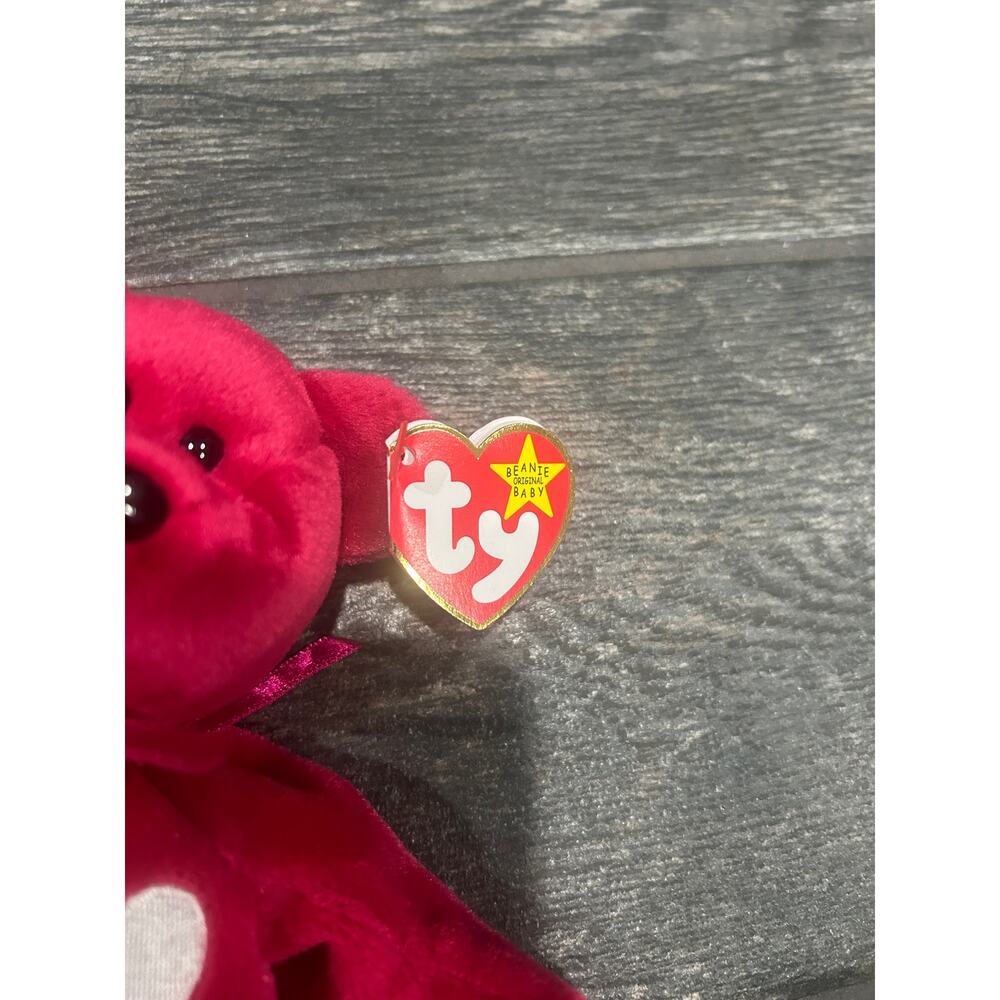*Rare* Ty Valentina the Red Bear Beanie Baby- TAG ERROR 1998/1999; retired